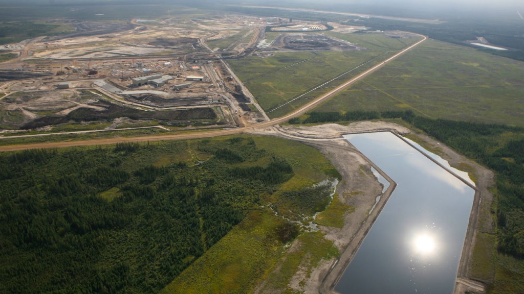 aerial of oil sands in alberta aerial of oil sands in alberta
