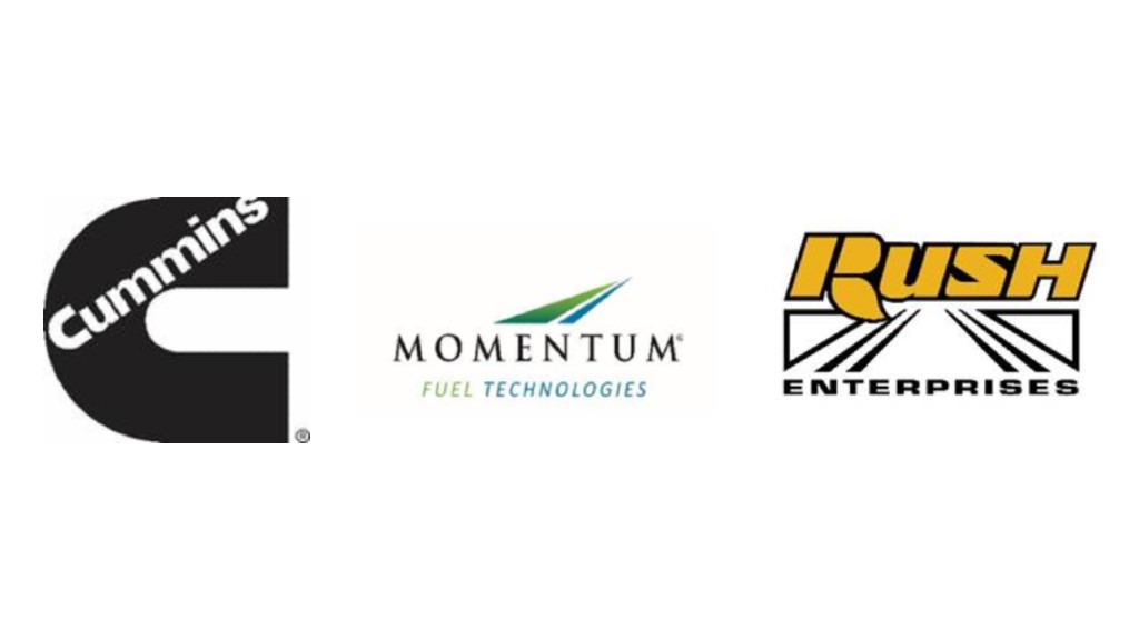 The Cummins, Rush Enterprises, and Momentum Fuel Technologies logos.