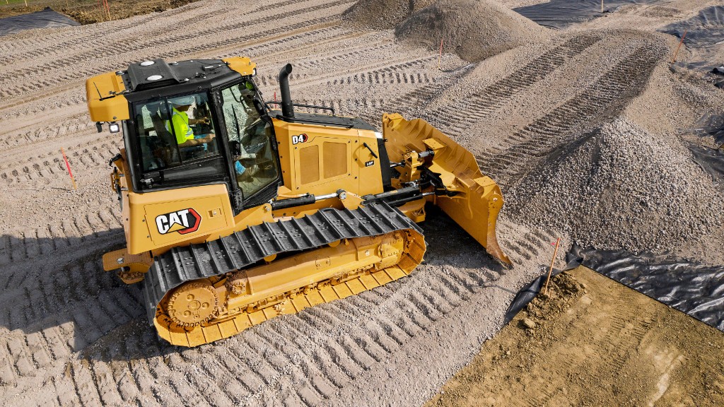 The Cat D4 bulldozer on the job site