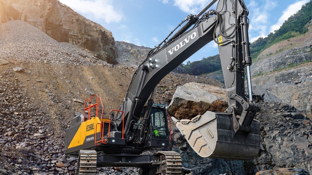 A Volvo CE EC550E excavator