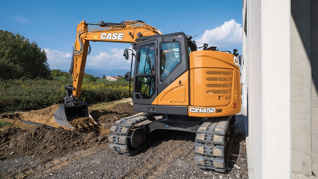 A CASE CX145DSR excavator