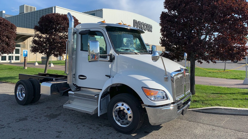 A T180 truck parked at a PACCAR plant.