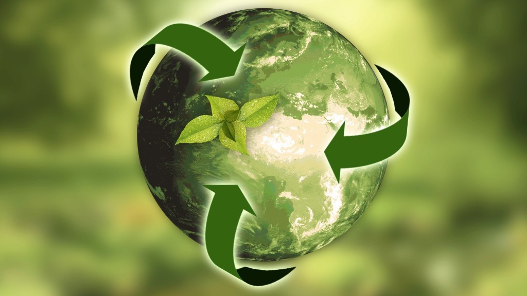 Arrows depict a circular economy around a green earth.