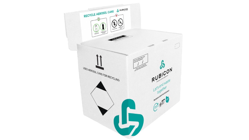A aerosol can recycling bin from Rubicon.