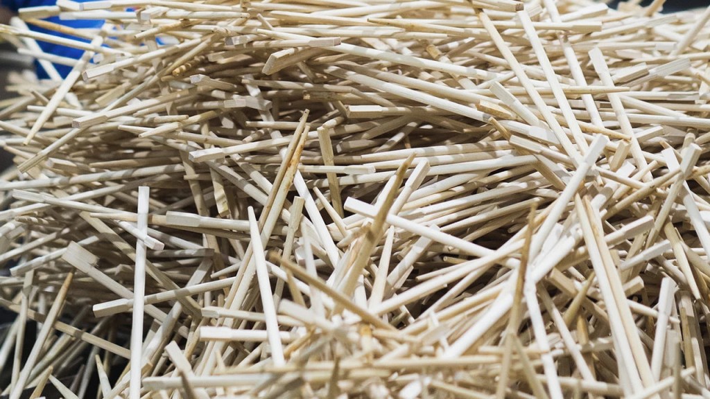 A pile of used chopsticks