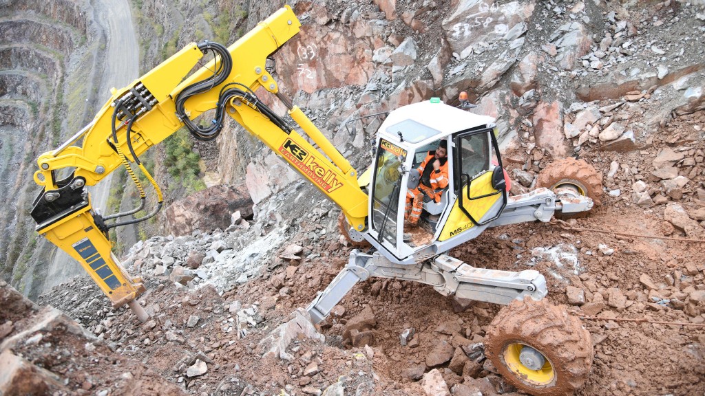 Kelly Earthmoving uses Epiroc hammer mounted on spider excavator to tackle challenging quarry project