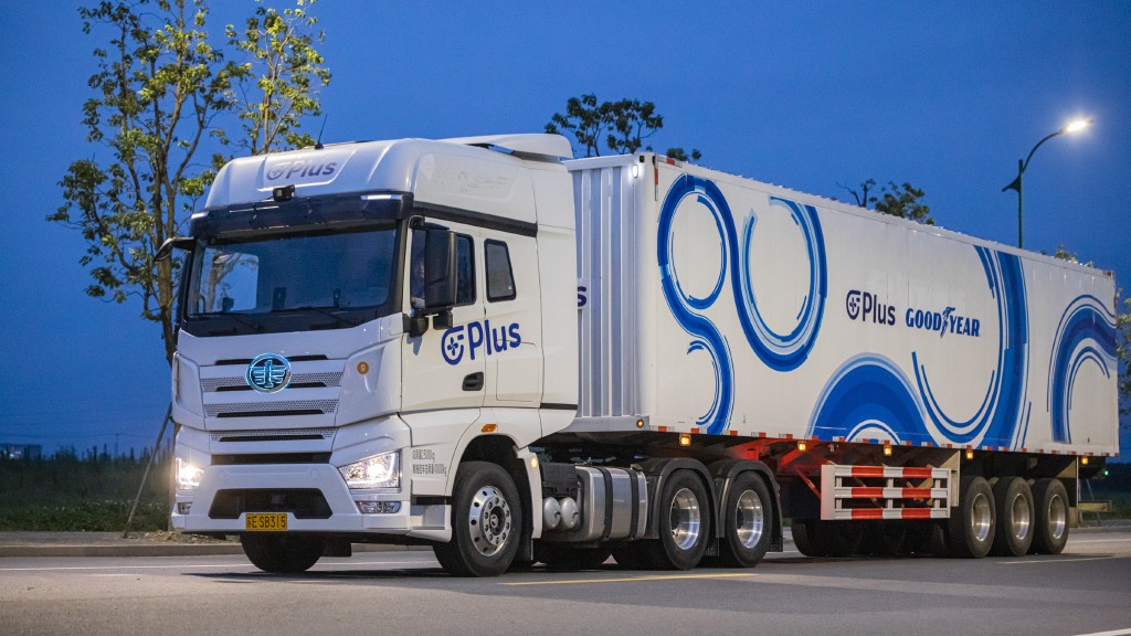 A Goodyear and Plus collaborated truck