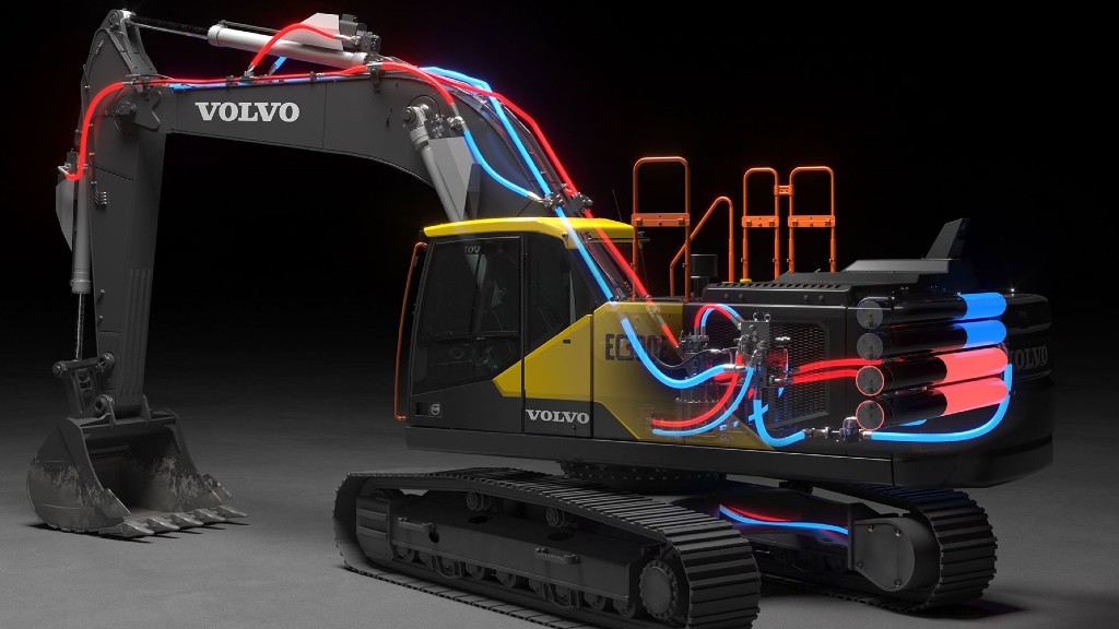 Volvo CE's EC300E excavator electro-hydraulic system