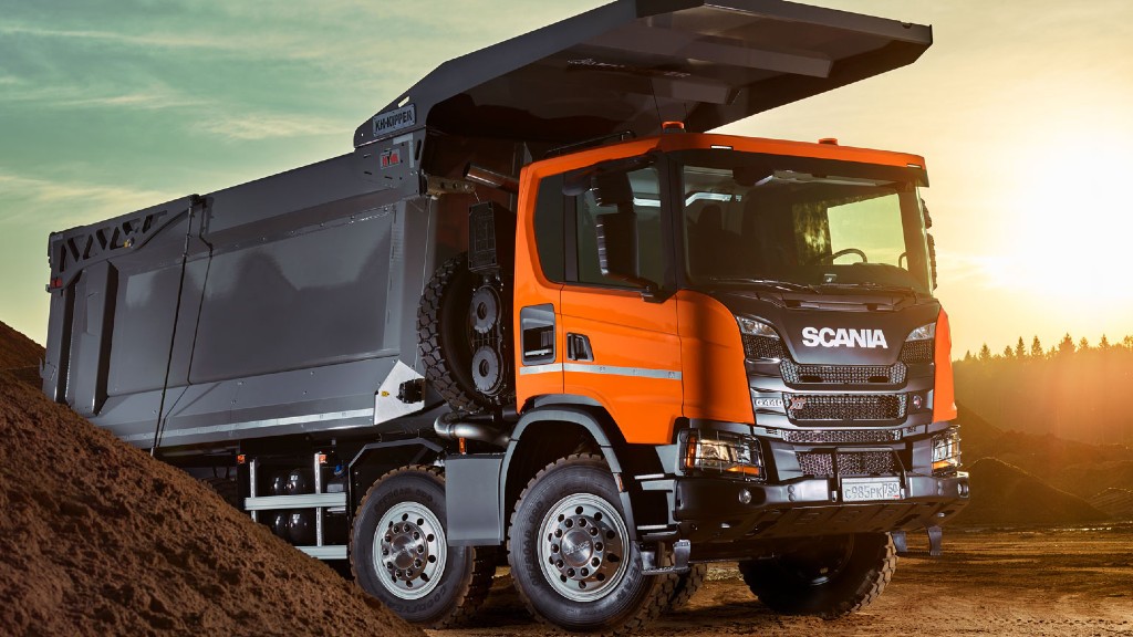 A Scania heavy tipper