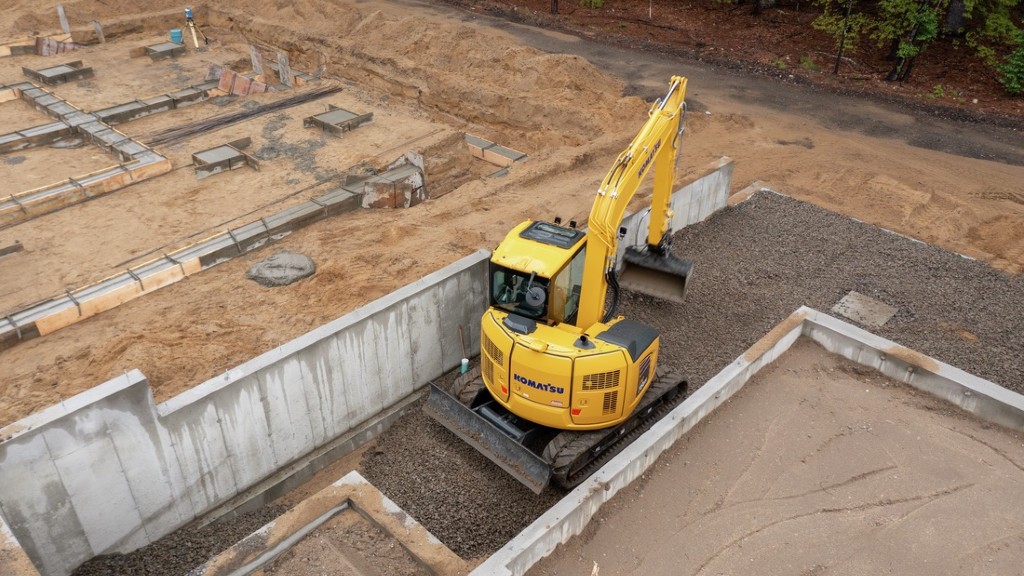 A Komatsu tight tail PC78US-11 excavator