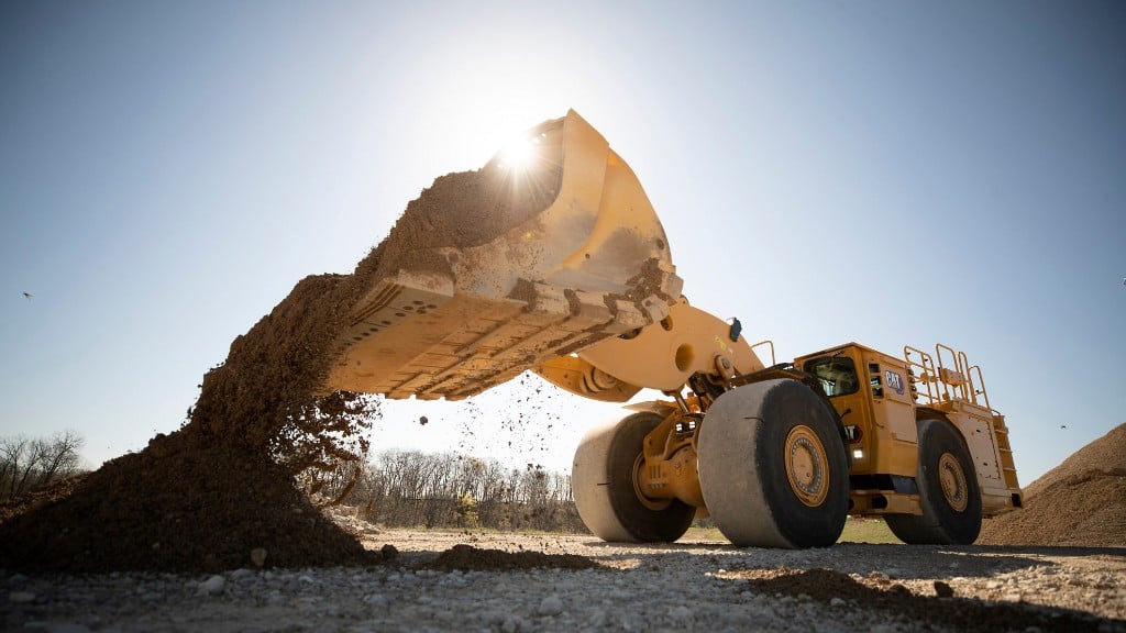 A Cat electric wheel loader on the job site