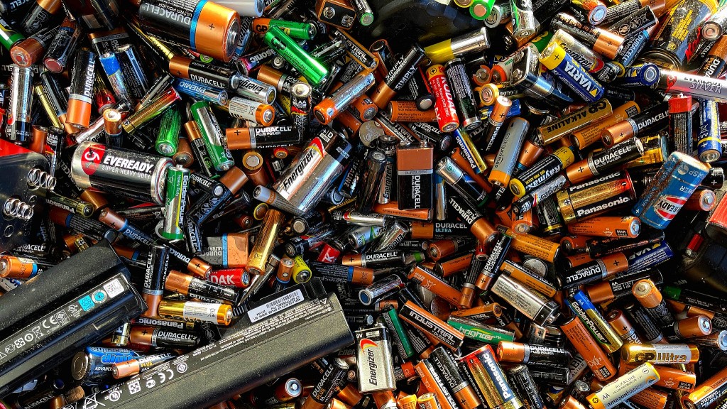 End of life batteries in a pile