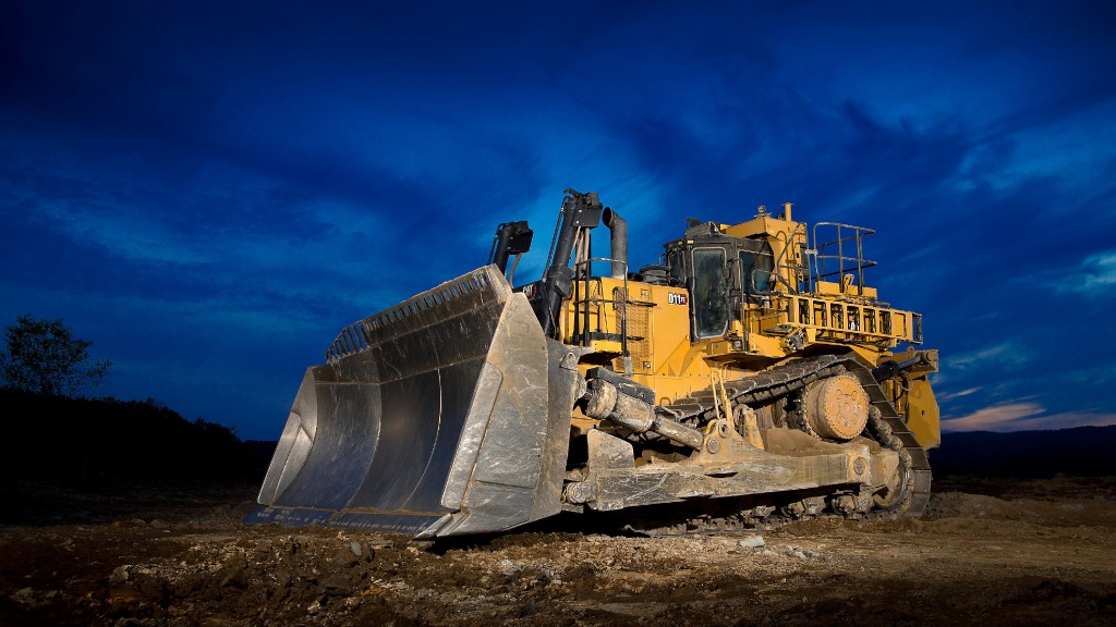 A D11 XE dozer on the job site