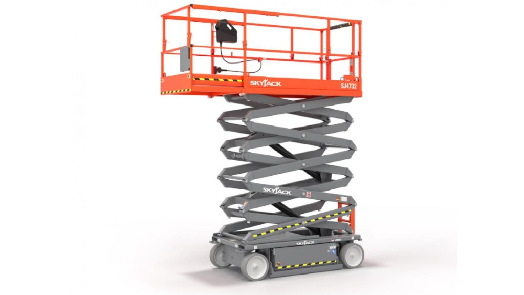 A SKyjack electric scissor lift