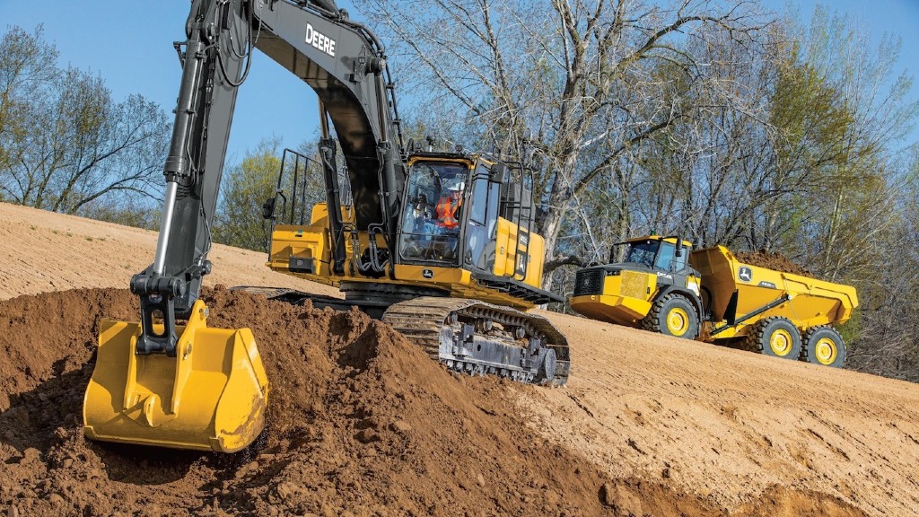 A 470G LC excavator on the job site