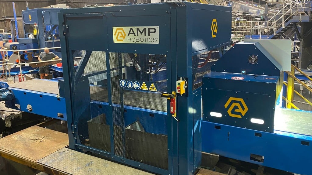 AMP Robotics’ first AI-guided robotics system installed in the UK, at Recyco, Northern Ireland