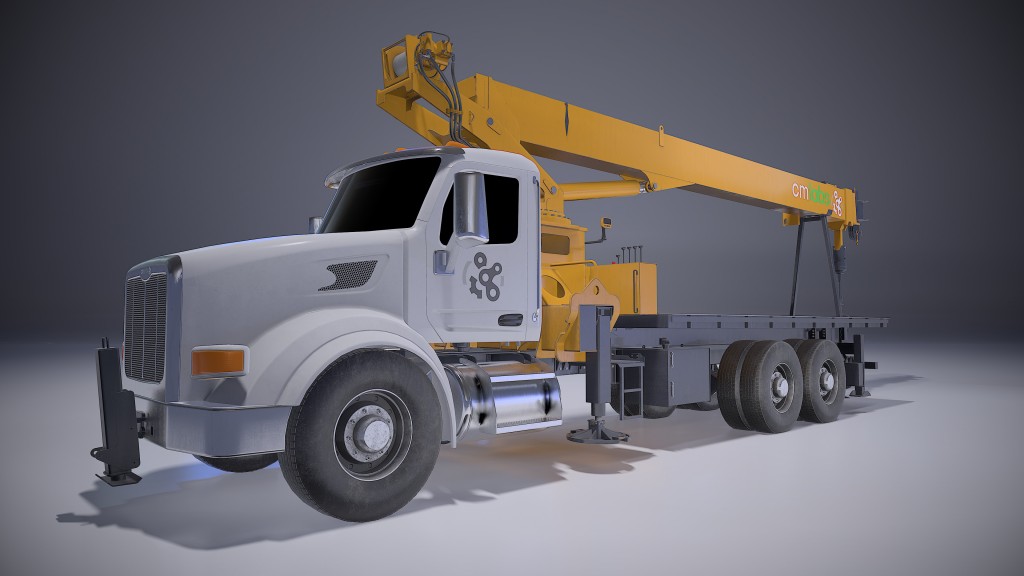 A virtual boom truck