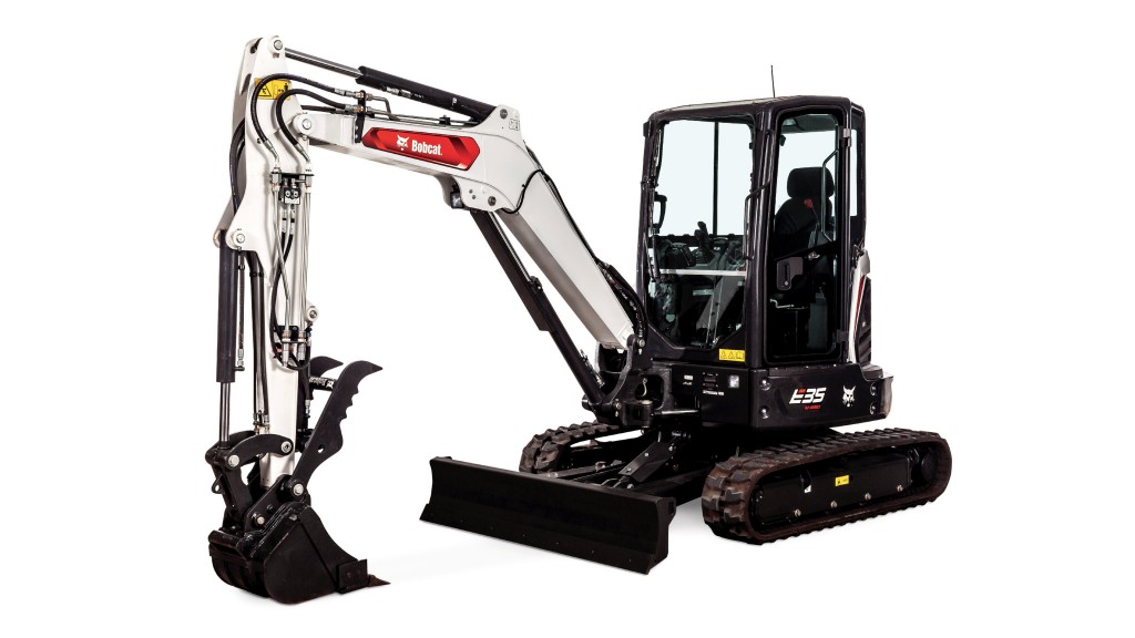 A new Bobcat mini excavator