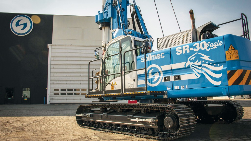 Blue Soilmec drill rig