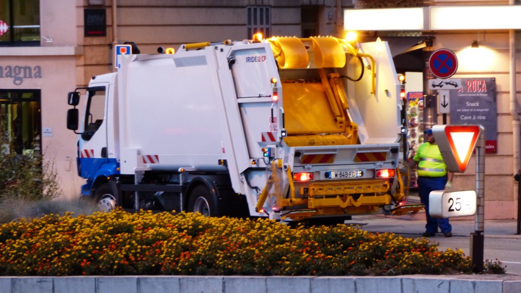 Collection truck on route