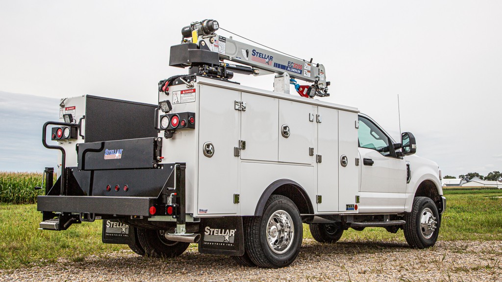 white service truck on roadside