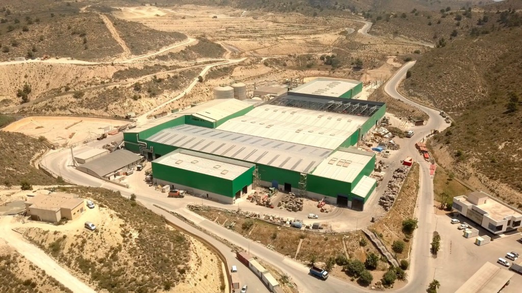 An aerial view of the facility in El Campello