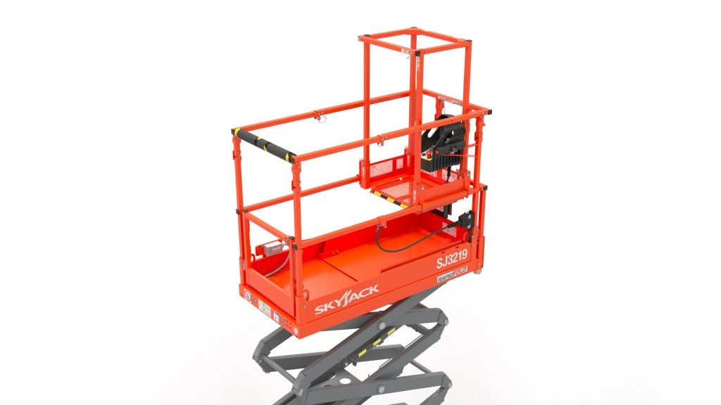 A Skyjack scissor lift with XStep