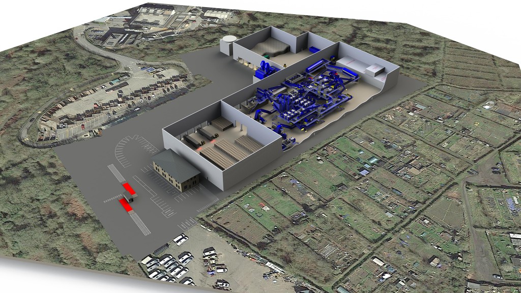 Machinex schematic showing plan for Sherbourne Recycling MRF in the UK