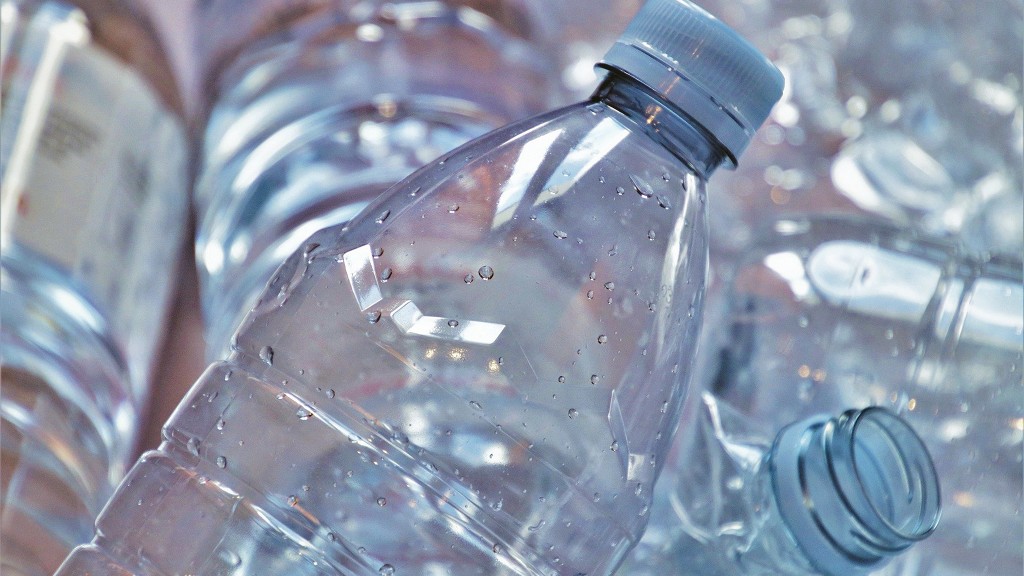 Plastic PET bottles close up