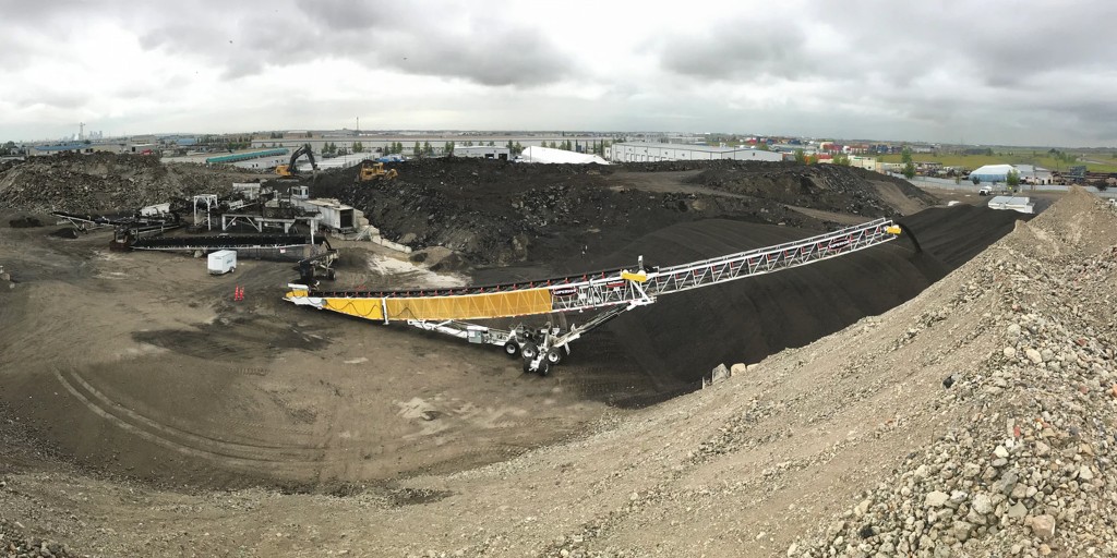 Calgary Aggregate Recycling's C&D job site