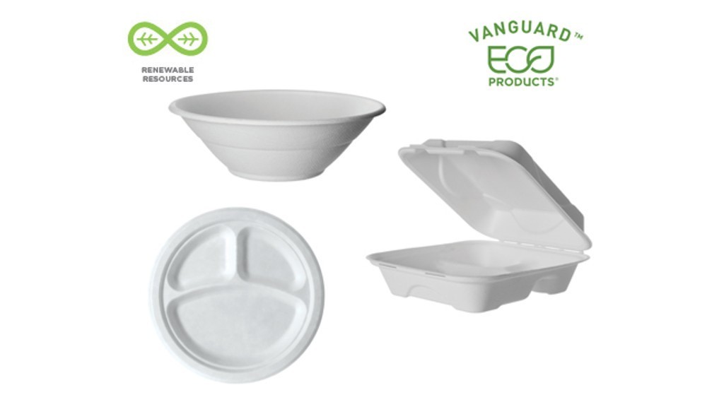 Three types of fibre-based food packaging containers