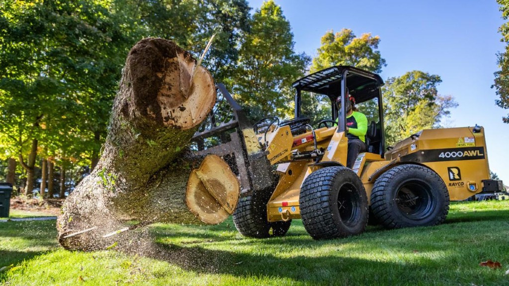 An articulated wheel loader on the job site