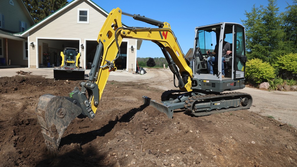 A Wacker Neuson mini crawler excavator on the job site