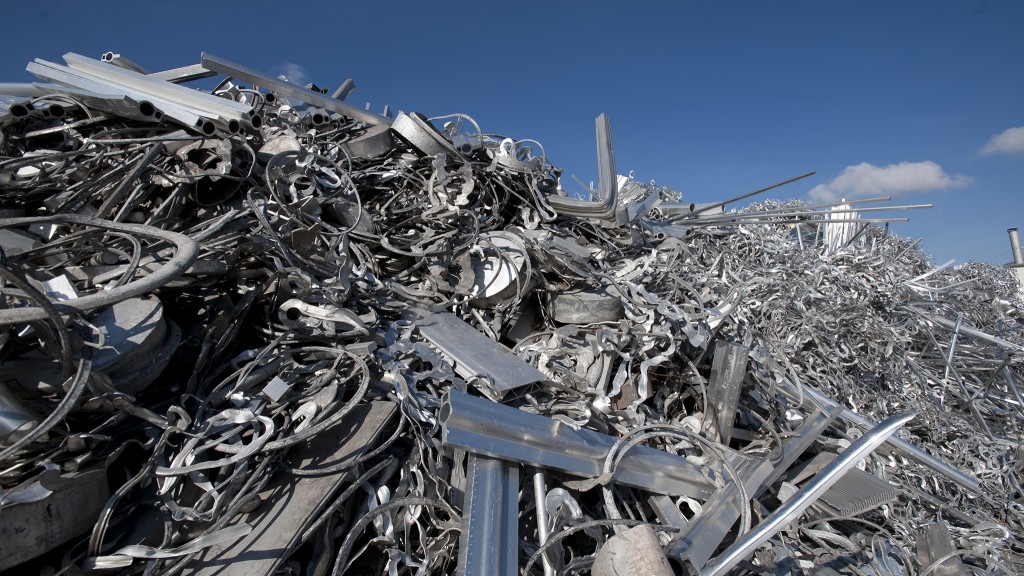 Pile of scrap aluminum