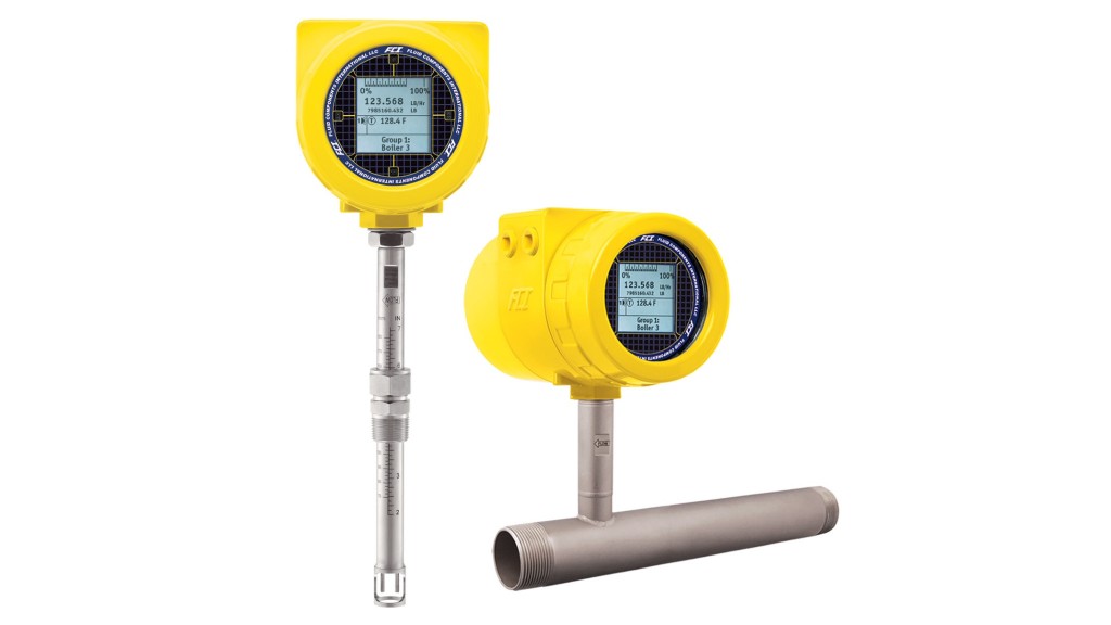 The ST80 series thermal mass flow meter from Fluid Components International. The ST80 series thermal mass flow meter from Fluid Components International.