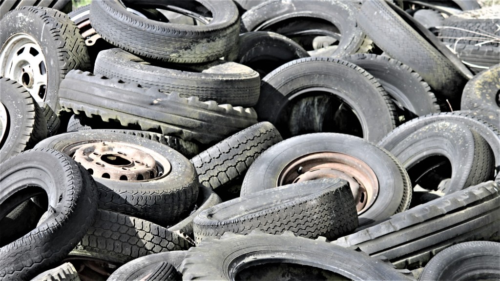 A pile of used tires