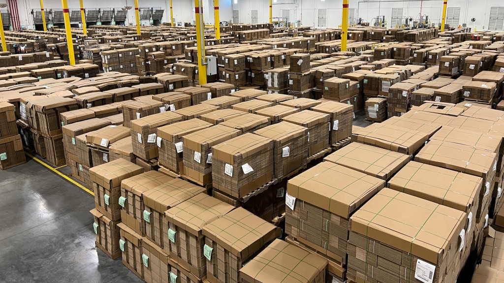 A facility full of cardboard packaging in Indiana