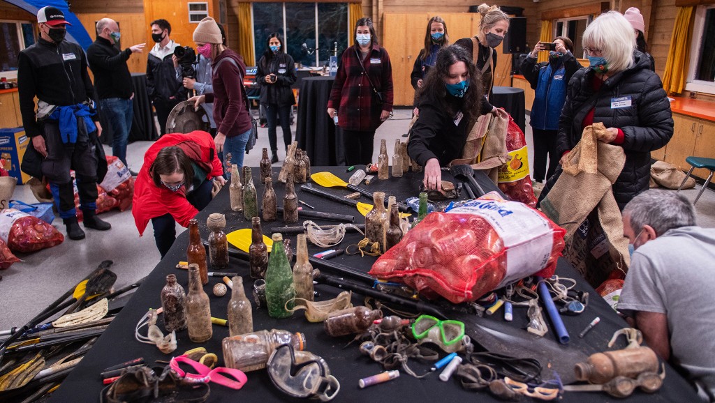 Recovered ocean trash on display at Trash to Treasure event in Squamish