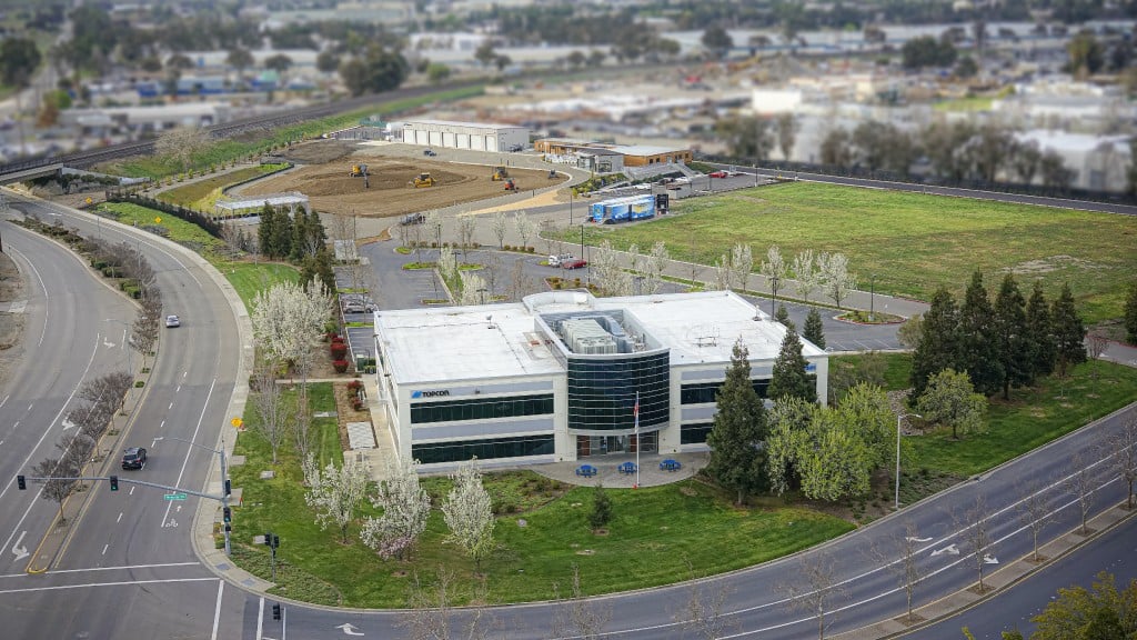 Aerial view of Topcon global headquarters