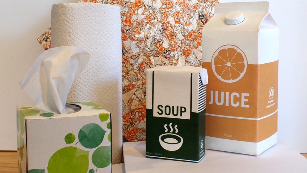 Containers, tissue box and paper towels on a shelf