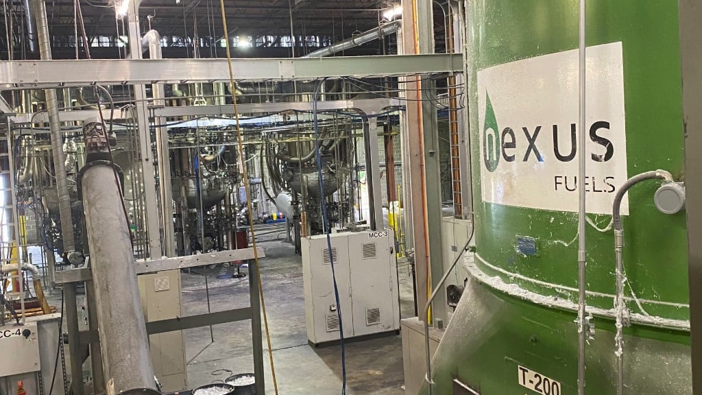 A Nexus Fuels plant where landfill-bound plastics are being converted