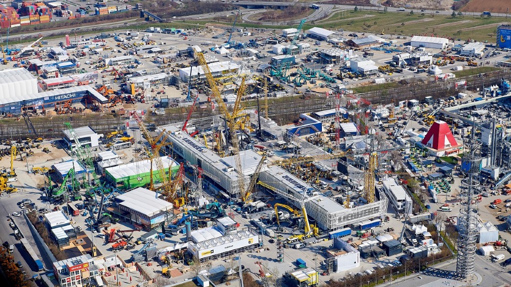 An aerial photo of a previous bauma event