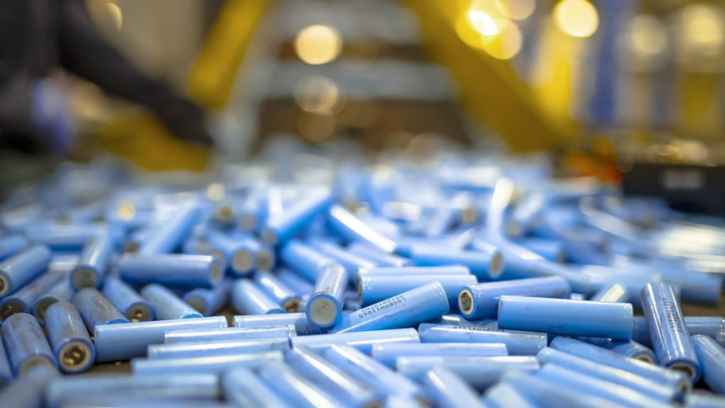 Lithium-ion batteries on a conveyor