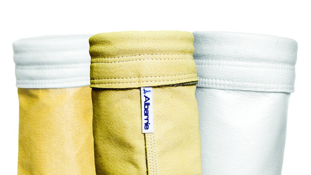 Three filter bags on a white backdrop