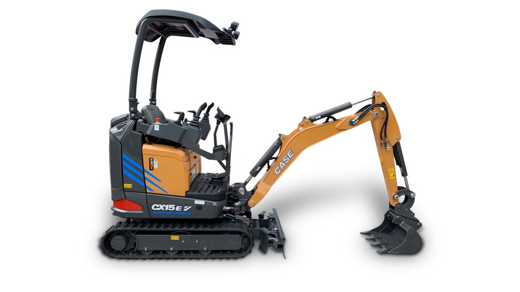 An electric mini excavator