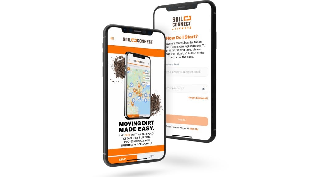 The Soil Connect app on a phone