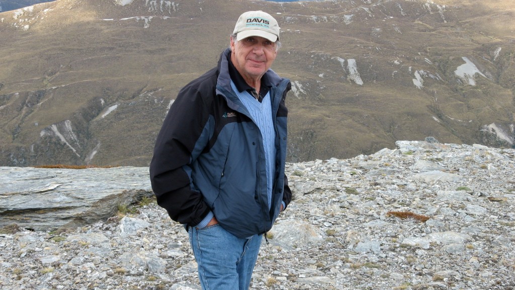 Cricket Williams standing on a mountain hike