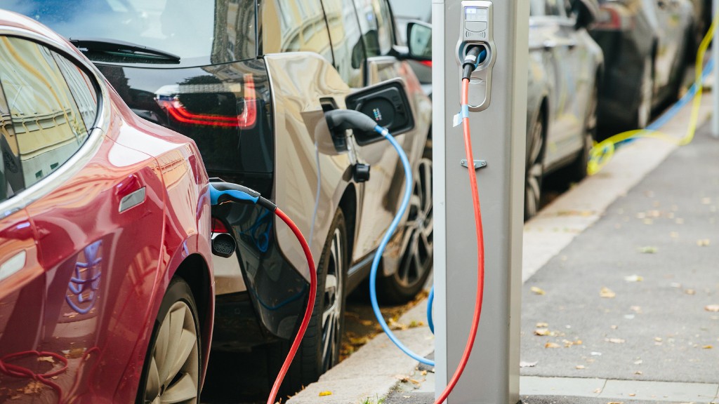 Electric vehicles are being charged while parked