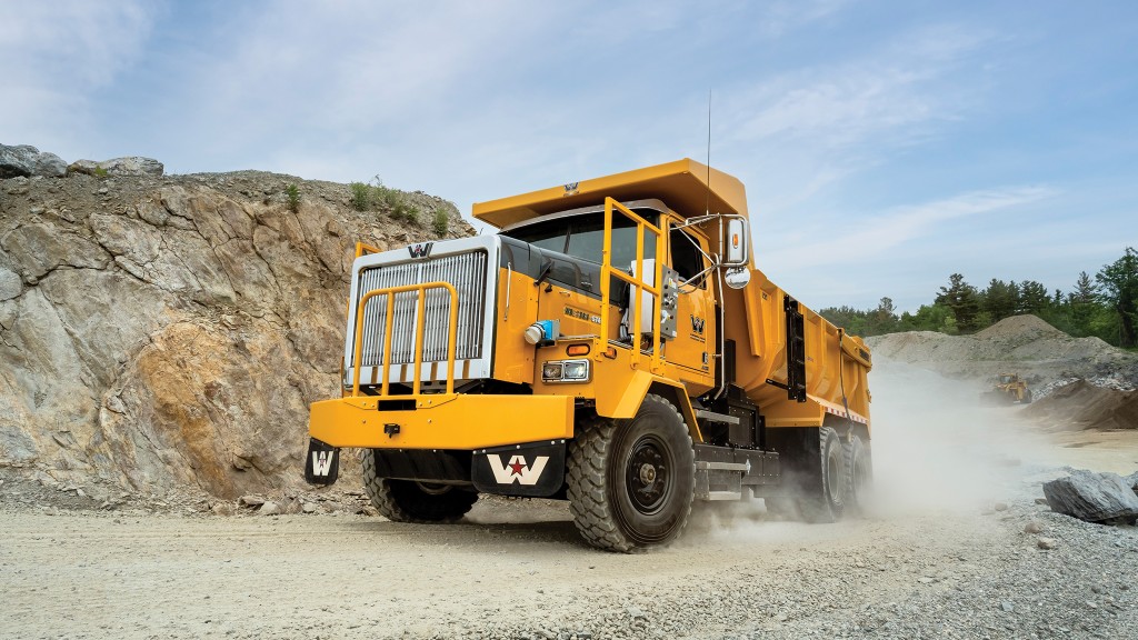 A Terra EV Boss dump box truck