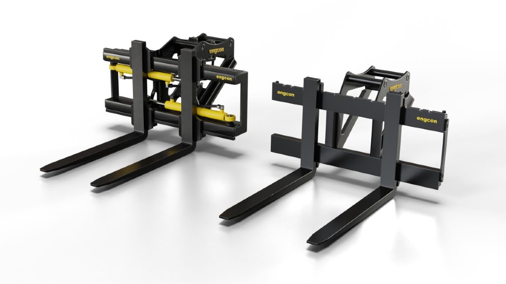 Engcon pallet for attachments for 2 to 6 metric ton excavators.
